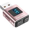 VAYDEER Mini mouse jiggler in metallo, realizzato in lega di alluminio di alta qualità, durata maggiore, plug and play, 100% non rilevabile, 3 tracce naturali e casuali, mouse USB Mover per aumentare