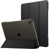 MoKo Custodia per iPad Air 13 Pollici (M3 2025/M2 2024)/ iPad Pro 12,9 (6a/5a Gen. 2022/2021), Cover Sottile con Retro in PC Rigido Traslucido, Supporta Touch ID e Pencil Pro/2a/USB-C, Nero