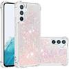 LEMAXELERS Custodia per Galaxy A54 5G Case,Glitter Bling Liquido Sabbie Mobili Bumper Case TPU Silicone Protettivo Morbido Brillantini Quicksand Cover Case per Galaxy A54 5G,YBLS Pink Star