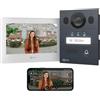 GOLIATH Basic Videocitofono, sistema a 2 fili, monitor da 7, campanello esterno con videocamera, apriporta, suoneria, per casa singola, installazione semplice, app per smartphone, AV-BLS-04A
