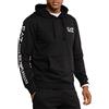 Emporio Armani Felpa Uomo con Cappuccio EA7 8NPM18 PJ05Z, Sweatshirt Hoodie (Nero/ Logo Bianco, S)