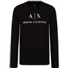 Armani Exchange T-Shirt Uomo Maglietta 8NZTCH Z8H4Z, Manica Lunga, Girocollo (Nero, L)