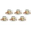 THUN - Set di 6 Tazzine da caffè - Linea Grace, Home Is Where Your Family Is - Cucina, caffè al Volo - Porcellana - Tazzina Ø 6,5 cm; 5,5 cm h; 110 ml; Piattino Ø 11,5 cm