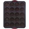 5 five simply smart 5five - stampo per crostate in silicone silitop 12 pezzi nero rosso