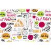 Set 2 tovagliette panama di cotone stampa tazze - | Ecom