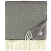 Linen & Cotton Plaid di Lusso Classico e Senza Tempo, Coperta Morbida Leggera con Frange Diamond - 100% Lana Merinos Superfine, Antracite Grigio (140 x 200 cm) Per Camera da Letto Copridivano Singolo
