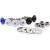 Screws4Bikes Set di 6 viti per targa in acciaio inox centrale, M5 x 16 con flangia, per portatarga di spessore di 8 - 11 mm, per moto, ciclomotore, scooter