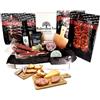 Mediterranean Tree Confezione Regalo Gourmet - Lotto salsicce iberiche chorizo e prosciutto + Patè Iberico al Tartufo e Pedro Ximenez + 3 pezzi Fuets + Olio Extravergine di Oliva + Pick Artigiani+Tagliere per Tapas
