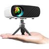 ELEPHAS Mini Proiettore per Smartphone, ELEPHAS Proiettore Portatile 1080P Full HD, 14000Lux Proiettore 4k con Treppiede e Borsa, Videoproiettore compatibile con Telefono/Windows/TV Stick/HDMI/USB