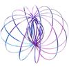 Gmuret Magic Flow Ring Rainbow, Magic Hand Ring 3D Kinetic Spiral Rings Rainbow Arm Spinner Divertente Giocattolo Antistress Giochi novità per Adulti Bambini