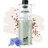 LaPura Olio di lino per cani, gatti e cavalli - olio per mangimi spremuto a freddo con omega-3 e 6, vitamina E, per pelle, pelliccia, digestione, articolazioni, additivo barf, 1 l