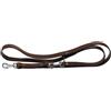 Ferplast Guinzaglio per Cani Guinzaglio per l'addestramento di cani VIP GA18/200, Robusto cuoio di toro, Lunghezza regolabile, 18 mm x L. 120÷200 cm Marrone