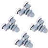 BuyWeek Rulli per Porta Doccia, 4 Pezzi Ruote per Porta Della Doccia Suono Muto Rotelle Box Doccia per Bagno Domestico (25mm)