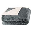 aqua-textil Coperta in finta pelliccia, 150 x 200 cm, colore: grigio e bianco