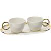 HERVIT Set 2 Tazzine Caffè Tête À Tête