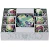 HERVIT Set 6 Tazzine Caffè Con Piattino Cottage