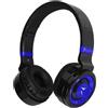 Techmade cuffie wireless bt+ microfono blue