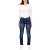 malito more than fashion Malito K009 - Jeans da donna, a vita bassa, skinny fit, elasticizzati, in denim a basso rischio, vestibilità slim, Blue Denim, 44/sottile
