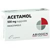 ABIOGEN PHARMA SpA Acetamol 500mg Paracetamolo Supposte Febbre e Dolore, 10 Supposte