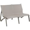 GROSFILLEX Offerta Sunset divano lounge relax 2 posti grigio platinium telo grigio t30 (minimo 2 pezzi)