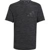 adidas Bambino AEROREADY Heather Tee, Grey Six/Black, 7-8 Years