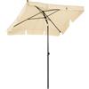 Outsunny Ombrellone da Giardino Rettangolare e Regolabile con Palo in Alluminio, 2x1.3x2.5 m, Beige