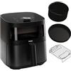 Haier Friggitrice ad aria Haier Serie 5 con set di accessori, 9 in 1, Display, Cuocere, Arrostire, Grigliare, Cottura Lenta, Scongelare, Yogurt, 7L, [Nero]