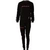 GIVOVA TUTA DONNA 102 G/COLLO CON TASCHE IN FELPA NERO/FUXIA Tg. L