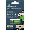 MediaRange Memoria USB 2.0 stick paper-clip VERDE, 32Gb - MR977
