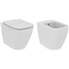 IDEAL STANDARD Sanitari filo muro Ideal Standard i.Life B vaso RimLS+, bidet e coprivaso rallentato