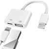 zoyuzan Adattatore OTG da Lightning maschio a USB femmina certificato Apple e cavo di ricarica per iPhone 11 12 Mini Max Pro xs XR X SE 7 8plus Ipad Air A Camera Memory Stick Flash Drive Cable Converter