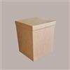 SCOTTON 1 pz Scatola Baule + Coperchio Carta Avana Liscio 400x400H600 mm