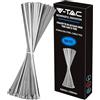 V-TAC Fascette in Acciao Inox per Cavi misura 4.6 mm x 250 mm - Confezione 100 Pezzi - Fascette per Cablaggio Multiuso - Stringicavo Portacavi Fermacavi per Elettricista, Meccanico, Tubi in Ferro