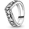 Pandora Anello chevron doppio taglio marquise scintillante M52 Donna Pandora
