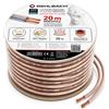 Oehlbach Speaker Wire SP-25 - Cavo per altoparlante stereo HI-FI, con OFC (rame privo di ossigeno), 2 x 2,5 mm², mini bobina, trasparente, 20 metri