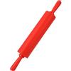 Hominas Mattarello Silicone, Mattarello Piccolo Decorativo con Maniglia Antiaderente per Cucina Bambini Biscotti Impastare, Rosso, 30 Cm