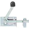 Alberts 210397 Chiusura per cancelli da giardino, speciale per telai in legno sottili, zincato giallo, 100 x 60 mm
