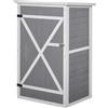 Easycomfort Casetta da Giardino in Legno con Tetto Impermeabile, Armadio Porta Attrezzi da Esterno con 2 Mensole, 75x56x115cm