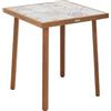 NATERIAL Tavolo da pranzo per giardino Gaia NATERIAL in alluminio con piano in ceramica multicolore per 4 persone 65.5x65.5cm