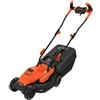 BLACK + DECKER Black+Decker Tosaerba Elettrico 1200W Lama 32cm con Telaio Polypropilene e Impugnatura Bike