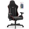Diablo Sedia da gamer X-Ststarter | rivestimento in tessuto, braccioli regolabili, meccanismo di inclinazione, capacità di carico fino a 136 kg | Sedia da scrivania ergonomica, sedia da ufficio gaming