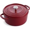 GreenPan Featherweights Forno Olandese in Ceramica Antiaderente, 26 cm/5 Litri, Casseruola in Ghisa con Coperchio, Senza PFAS, Induzione, Sicuro al Forno, Rosso