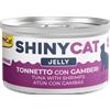Gimcat ShinyCat Cibo Umido per Gatti - Tonnetto con Gamberi - 12x70 gr - JELLY