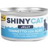 Gimcat ShinyCat Cibo Umido per Gatti - Tonnetto con Alicette - 12x70 gr - JELLY
