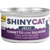 Gimcat ShinyCat Cibo Umido per Gatti - 12x70 gr - JELLY - Tonnetto con Salmone