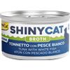 Gimcat ShinyCat Cibo Umido per Gatti - Tonnetto con Pesce Bianco - 12x70 gr - IN BRODO