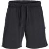 JACK & JONES Jpstbill Jjkidd Wash Sweat Shorts Pantaloncini in Felpa, Nero, M Uomo