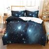 HLXZMCVBT StarryStampa Di 3D Copripiumino Con Morbida Microfibra Set Di Lovelybiancheria Da Letto Di Federa Chiusura A Cerniera Ragazza King（220x240cm）