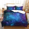 HLXZMCVBT Starrystampato in 3D Copripiumino Matrimoniale Morbida Microfibra Set Di Lovelybiancheria Da Letto Di Federa Chiusura A Cerniera Per Ragazzi Ragazze King（220x240cm）
