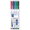 Staedtler Lumocolor 301 Wp4 Pennarello Per Lavagna Bianca, Confezione Da Quattro, Multicolore
